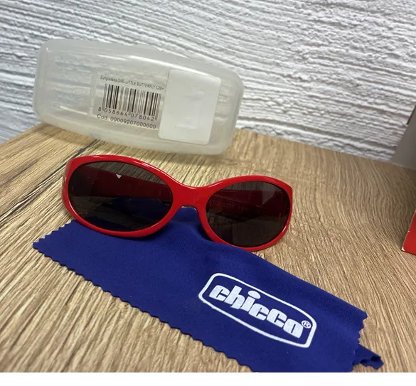 Chicco Sonnenbrille Schmetterling 12M+ neu mit Brillenputztuch neu